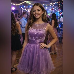 Custom Lavender Couture Formal Dress | NWT | Size Small (no brand)